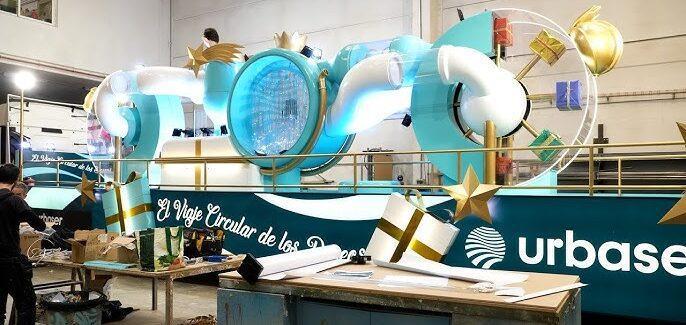 Carroza de Urbaser en anteriores ediciones de la Cabalgata de los Reyes Magos de Madrid