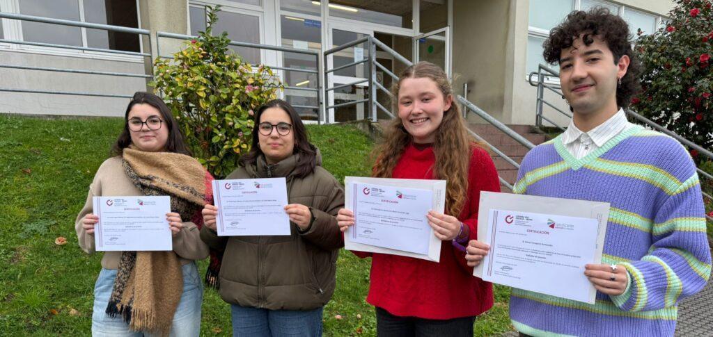 Los premiados por la Cátedra Vegalsa-Eroski UDC al mejor TFG de temática gallega
