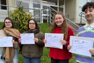 Los premiados por la Cátedra Vegalsa-Eroski UDC al mejor TFG de temática gallega