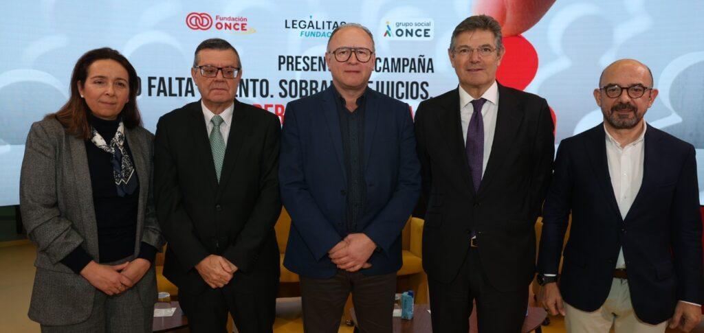 Acto de presentación de la campaña "No falta talento, sobran prejuicios. Por el derecho al trabajo" de Fundación Legálitas y Fundación ONCE