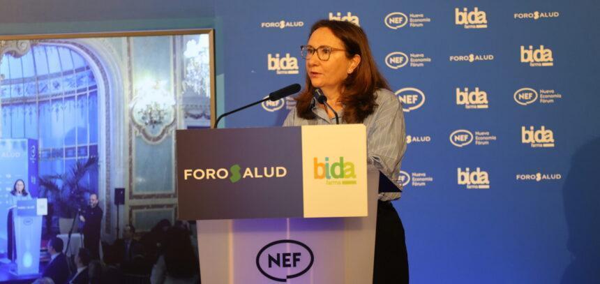 La Presidenta de Farmamundi, Sara Valverde, durante su intervención en el foro