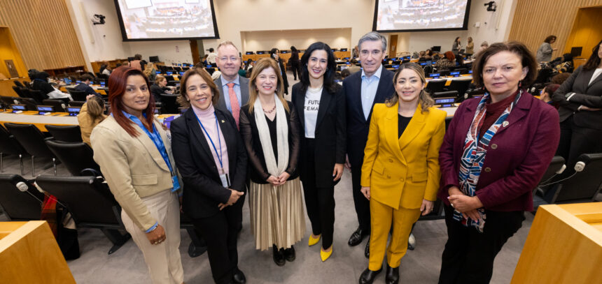 Fotografías del evento Rompiendo sesgos, construyendo igualdad ONU FMBBVA. 13 marzo. Foto EFE/Mariana Orban