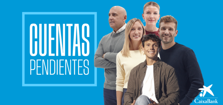 Julio Maldonado ‘Maldini’, Cisco García, Crys Díaz, Nuria Casas y Arnau Roca son los protagonistas de "Cuentas pendientes" - CaixaBank
