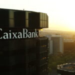 Exterior de la sede de CaixaBank, en Barcelona