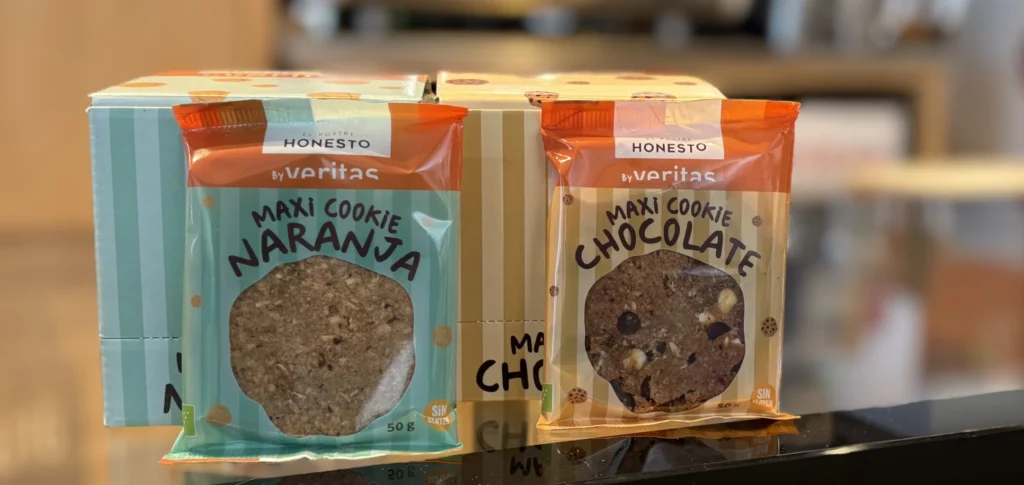 Las galletas de ‘El Postre Honesto’ ya están a la venta en la mayoría de supermercados Veritas.