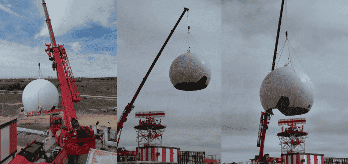 Instalación de las mejoras en el radar del Aeropuerto Adolfo Suárez Madrid-Barajas - Imagen cedida por ENAIRE