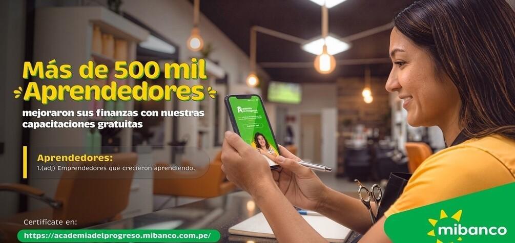 Mibanco supera los 500 mil emprendedores capacitados en 2025 y lanza campaña “aprendedores”