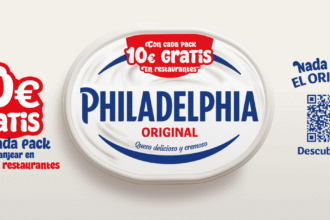 Con la compra de cualquier producto de Philadelphia, la marca ofrece‏‏ ‏‏10€ para canjear en‏‏ más de 800 restaurantes en toda España