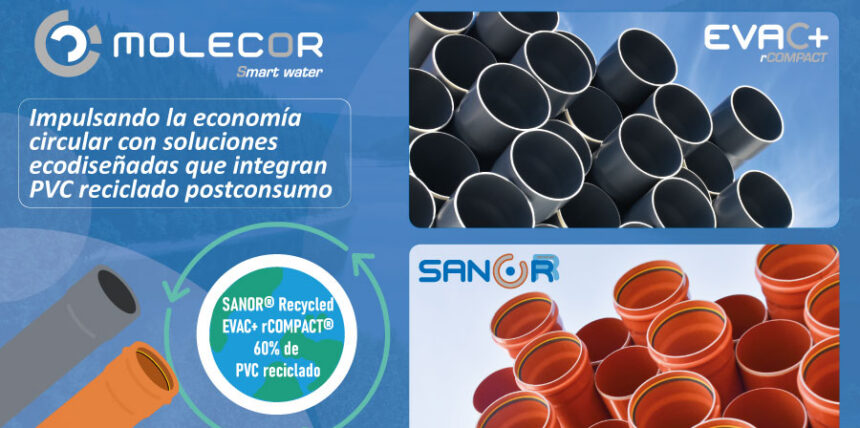 Molecor impulsa la economía circular con soluciones ecodiseñadas que integran PVC reciclado postconsumo