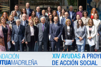 Acto de entrega de la XIV Convocatoria de Ayudas a Proyectos de Acción Social hoy en la sede de Fundación Mutua Madrileña