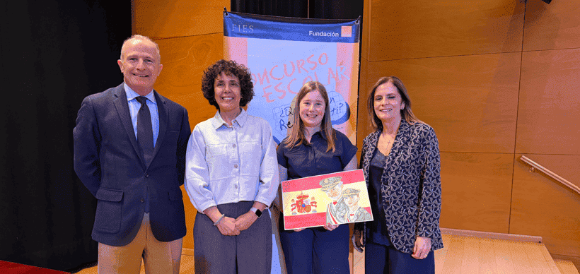La aragonesa Candela Carmen Aguaviva Laiglesia, ganadora en Aragón de la 45ª edición del concurso escolar ‘¿Qué es un rey para ti?’ - Imagen cedida por Fundación Orange