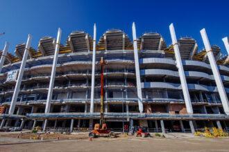 Avances en la construcción del NOU MESTALLA - Imagen cedida por FCC Construcción