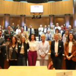 De izquierda a derecha, Íñigo Alli, Cristina Monge, Maria Ángeles León, Rebeca Pastor, Carme Artigas, Diego Isabel La Moneda, Beatriz Ramírez e Íñigo Alfonso, durante la jornada organizada por Foro NESI en el Congreso de los Diputados.