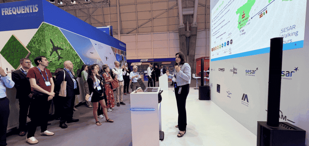 Raquel Moldes, del equipo de Desarrollo de Negocio de Drones de ENAIRE, en Airspace World 2026