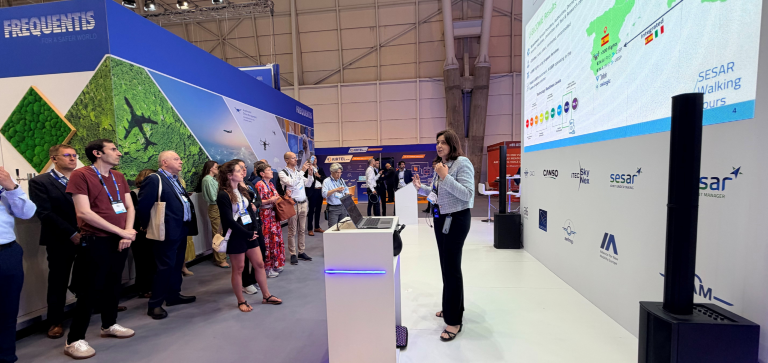 Raquel Moldes, del equipo de Desarrollo de Negocio de Drones de ENAIRE, en Airspace World 2026