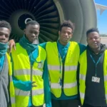 De izquierda a derecha: Mbaye, Cheik, Pape Birame y Aliou