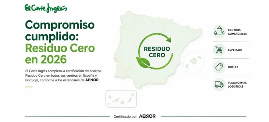 El Corte Inglés logra certificación Residuo Cero en 100% de sus centros en España y Portugal