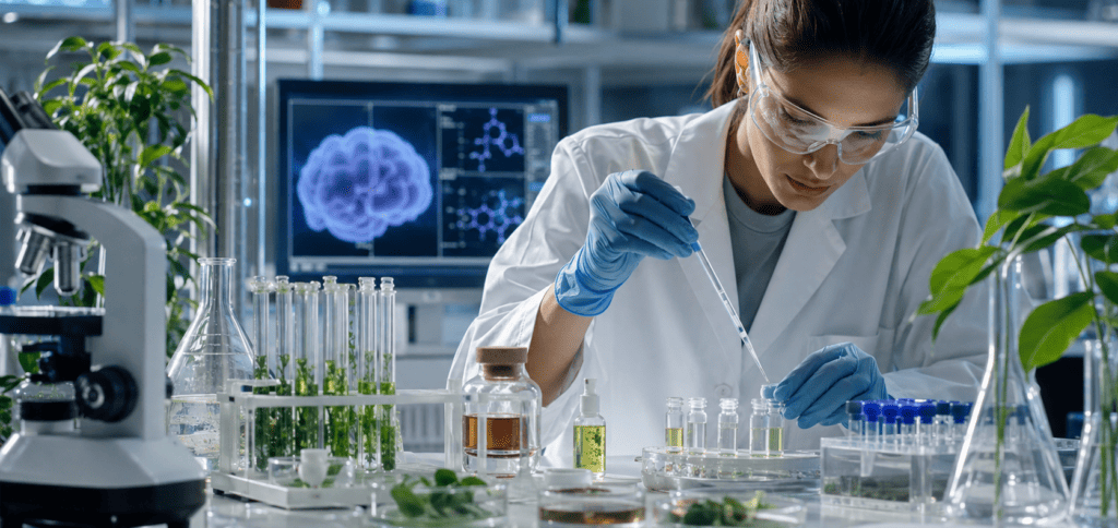 Los premios otorgados por la Real Sociedad Española de Química (RSEQ) y Lilly incentivan la producción científica de jóvenes talentos científicos - Imagen de Stock generada por IA