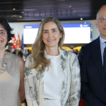 Ana Belén Sánchez, Directora de Alinnea, Sara Aagesen, Vicepresidenta tercera y Ministra para la Transición Ecológica y el Reto Demográfico, y Enrico Letta, Decano de IE School of Politics, Economics and Global Affairs en IE University