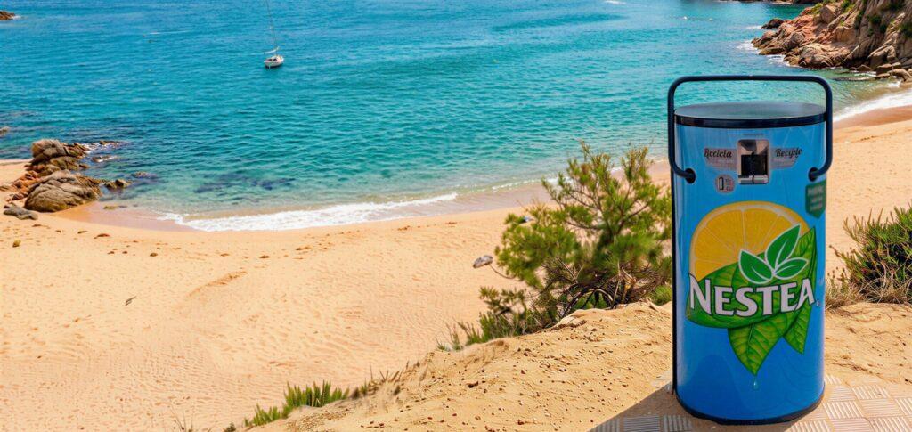 Damm instala 400 máquinas compactadoras en puntos de alta afluencia del litoral mediterráneo - Imagen cedida por Grupo Damm