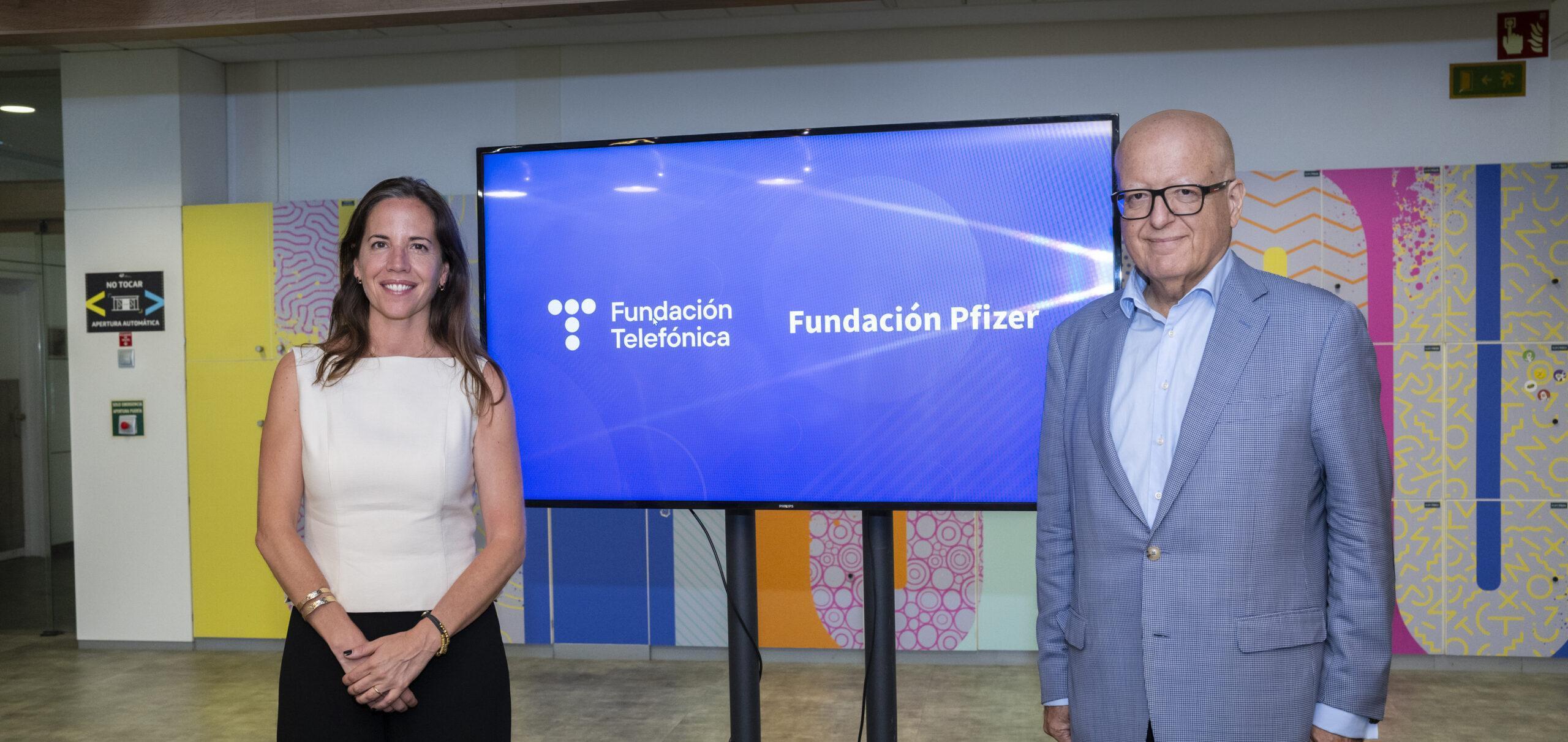 Firma del acuerdo de colaboración entre la Fundación Telefónica y Fundación Pfizer