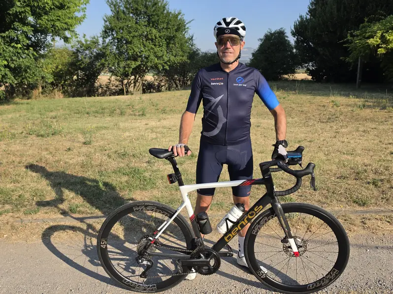 Albert Bosch, equipado para cruzar Europa de punta a punta.