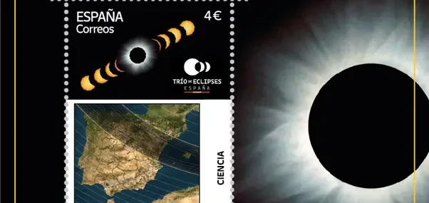 Correos promueve la cultura científica con sello del eclipse solar total de 2026