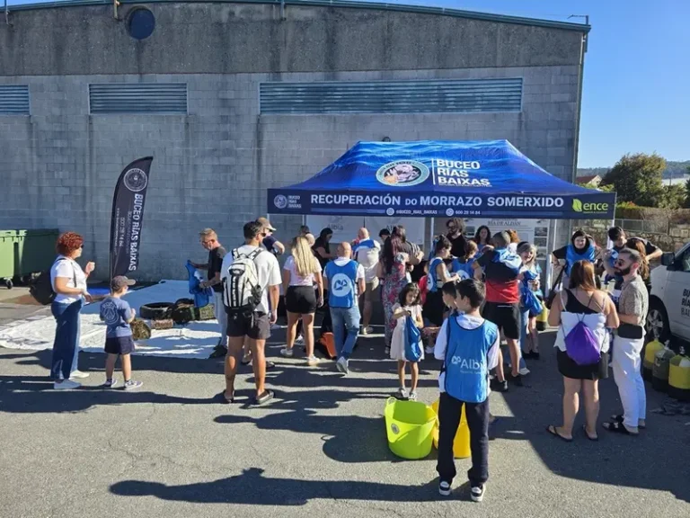 Grupo Albia moviliza a 60 personas para limpiar playas y fondos marinos en Pontevedra