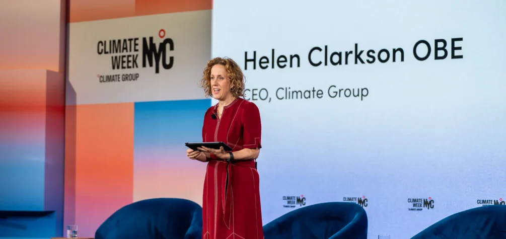 Helen Clarkson, CEO de Climate Group, este martes en la Climate Week NYC 2026