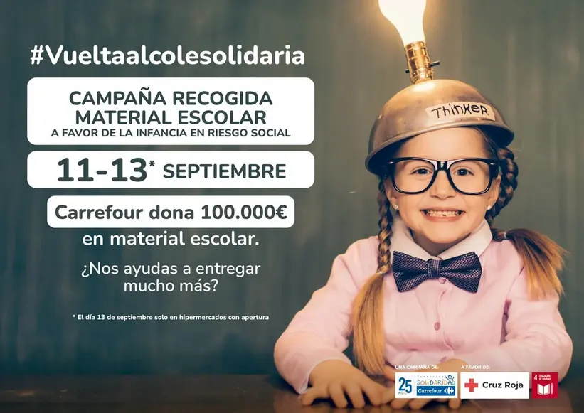 Fundación Solidaridad Carrefour impulsa donación de 7,9 millones euros en material escolar para infancia vulnerable