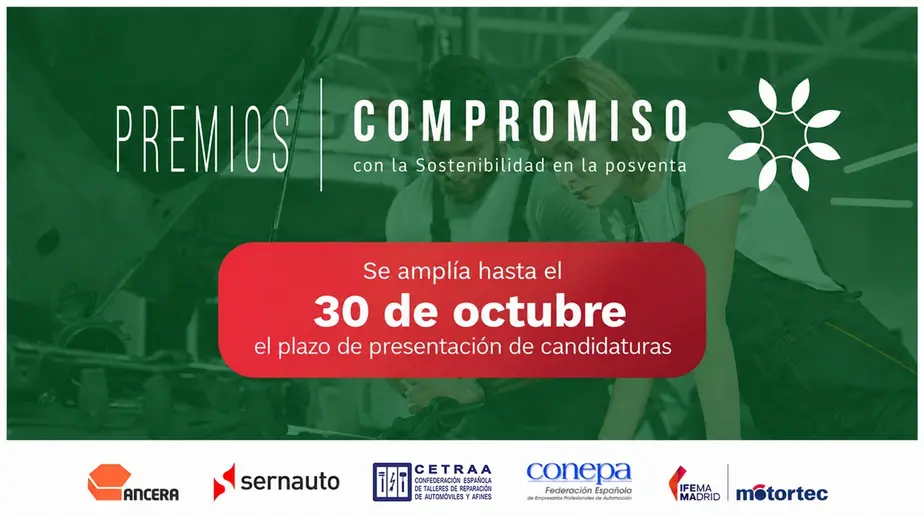 Los Premios Compromiso con la Sostenibilidad extienden plazo para impulsar proyectos sostenibles en la posventa